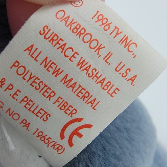 TY Beanie Baby‎ Shark CRUNCH THE GREAT WHITE China PVC MWBMT 1996 - Picture 3 of 4